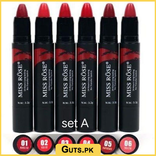 Miss Rose Crayon Black Lipstick Set