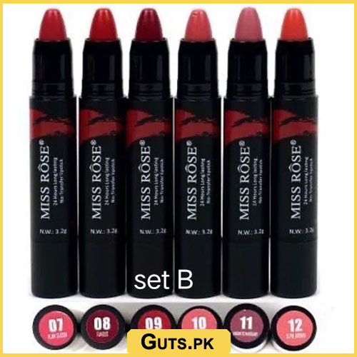 Miss Rose Crayon Black Lipstick Set