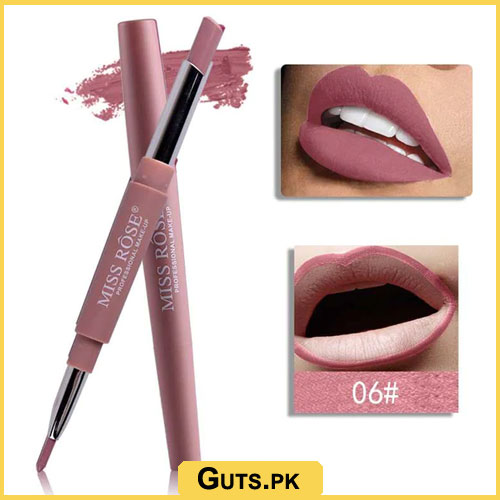 Miss Rose Lipstick With Matching Lipliner Pink Set
