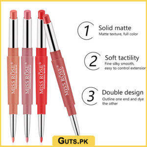 Miss Rose Lipstick With Matching Lipliner Red Set