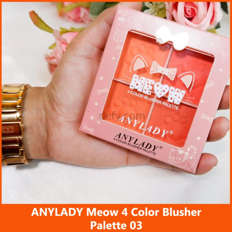 Anylady Meow 4 Color Blusher Palette 03