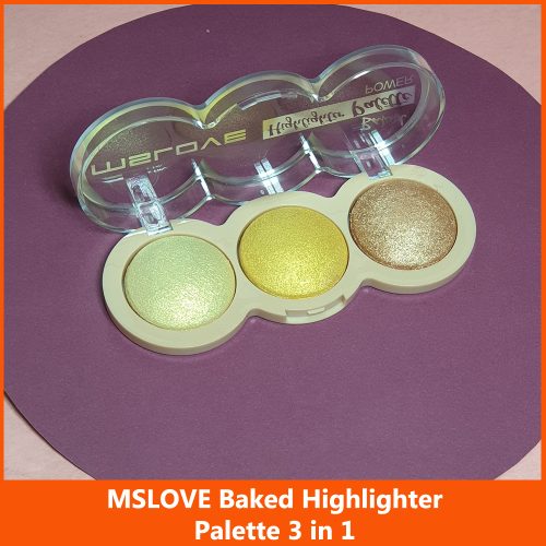 MSLOVE Baked Highlighter Palette 3 in 1