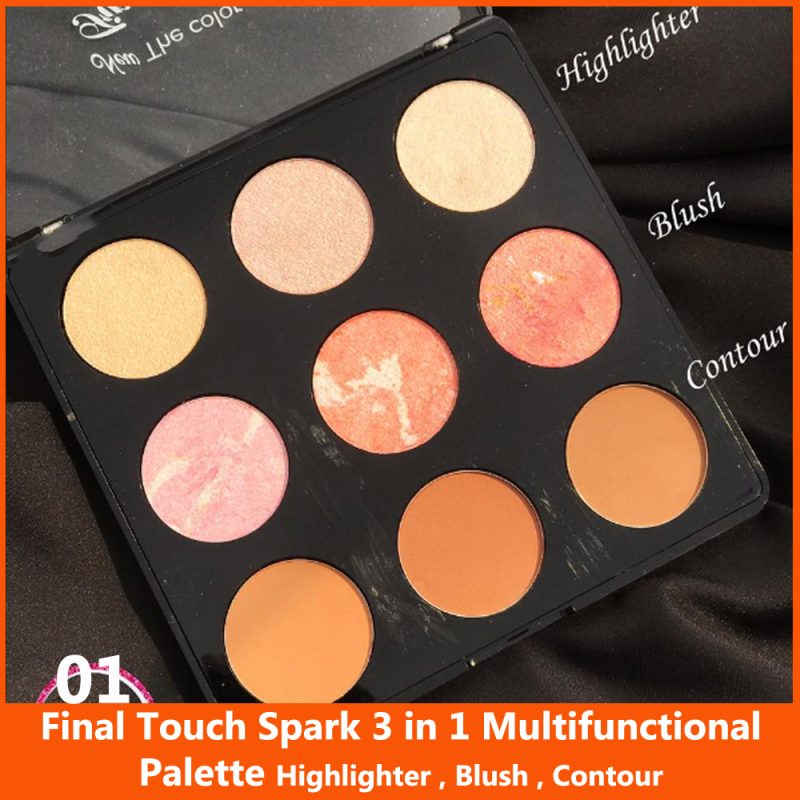 Final Touch Spark 3 in 1 Multifuncation Palette Highlighter Blush Contour