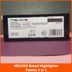 MSLOVE Baked Highlighter Palette 3 in 1