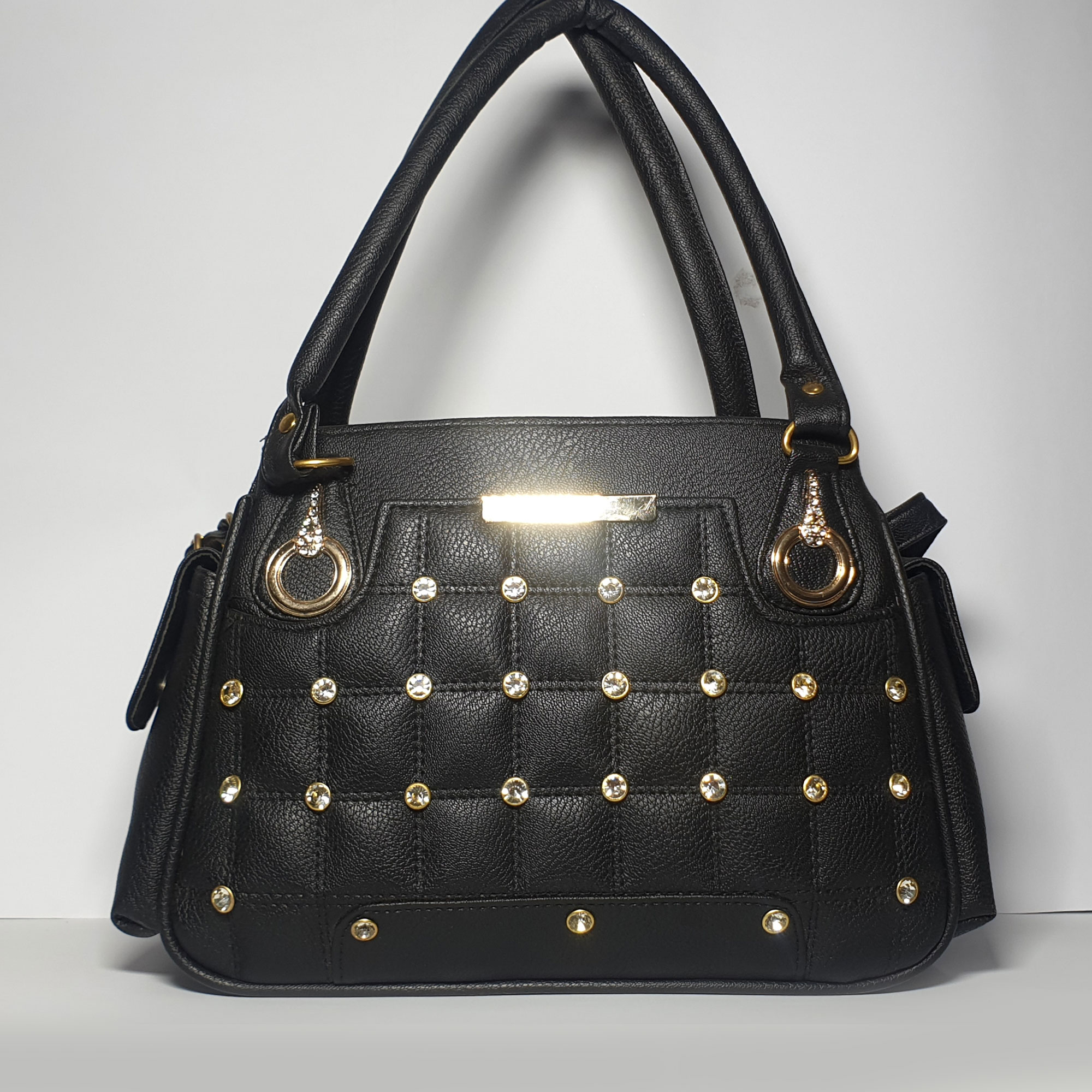Black Hand Bag for Women with Stones / Purse for Ladies - GutsPK