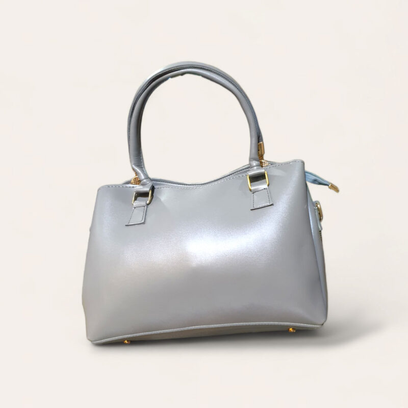 grey handbag