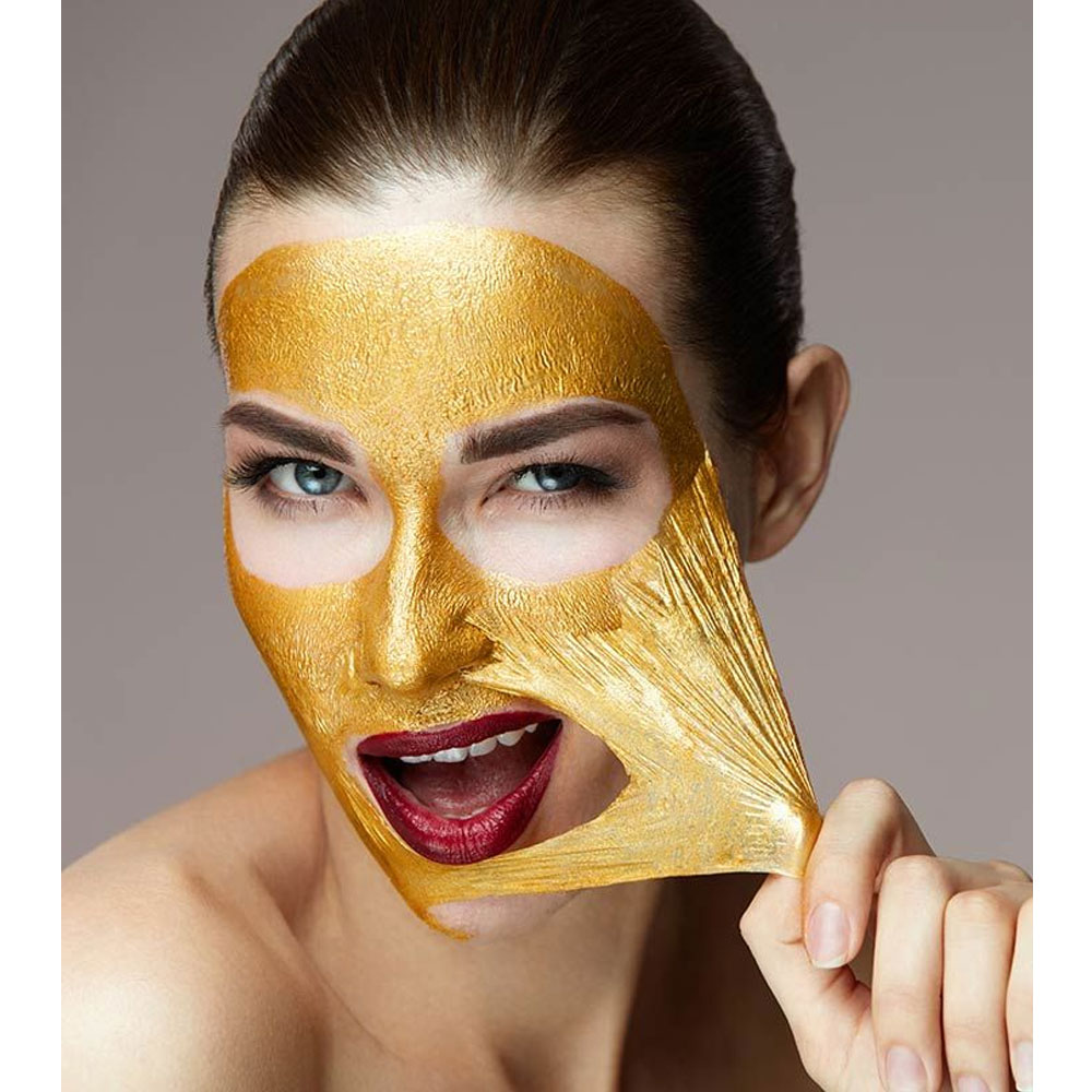 Huda Beauty Gold Collagen Peel Off Mask  24k Gold Collagen Peel off Mask Deep Cleaning Blackhead Removal Acne Treatment