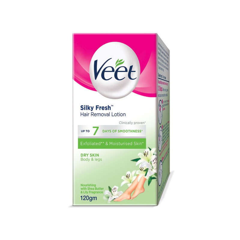 Veet Hair Removal Lotion Silky Fresh Dry Skin 120g