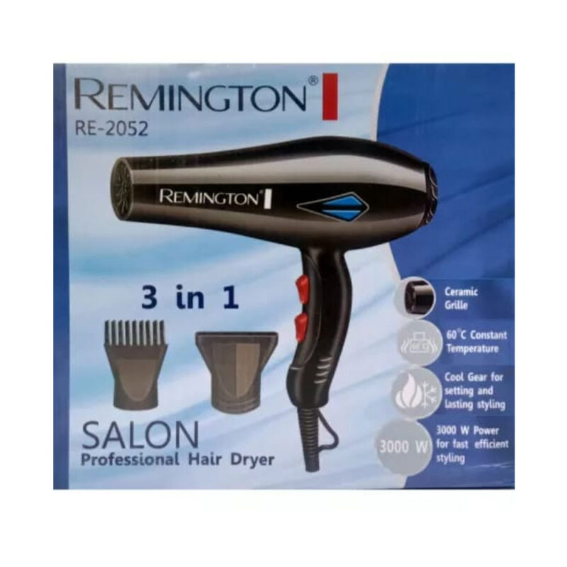 Reminfton 3 in 1 Hair Dryer Inported Heavy Duty 2 Air Speed RE-2052