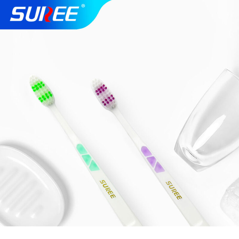 Suree Oral Care Cross Action Bristles Toothbrush 2 pcs
