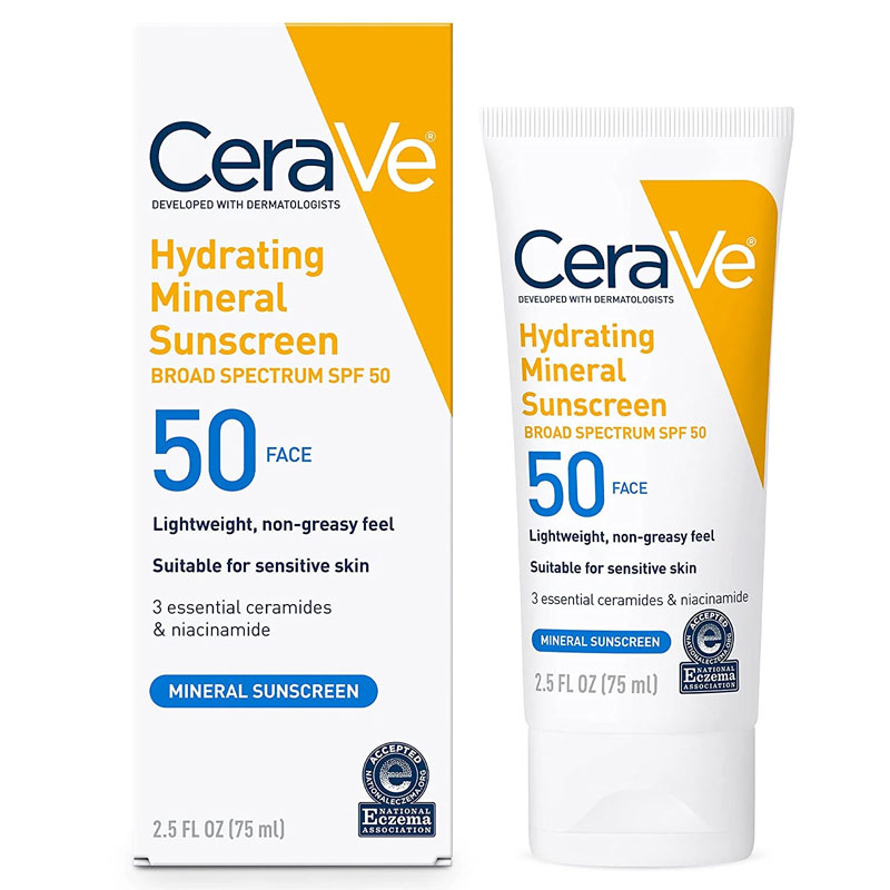 Cerave Hydrating Mineral Sunscreen SPF 50 75ml