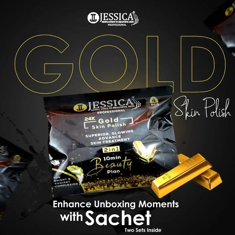 Jessica 24k Gold Skin Polish Sachet 4 in 1